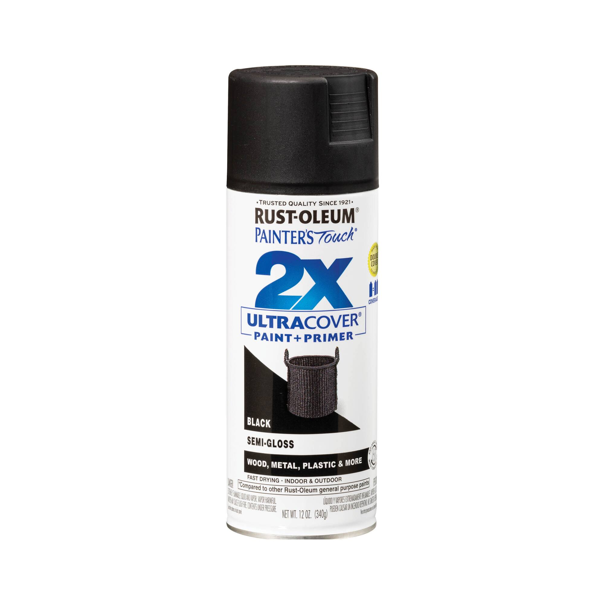 Painter's Touch® 2X Ultra Cover® Black Semi-Gloss Spray Paint